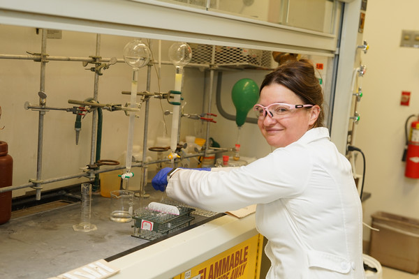 Student in a lab